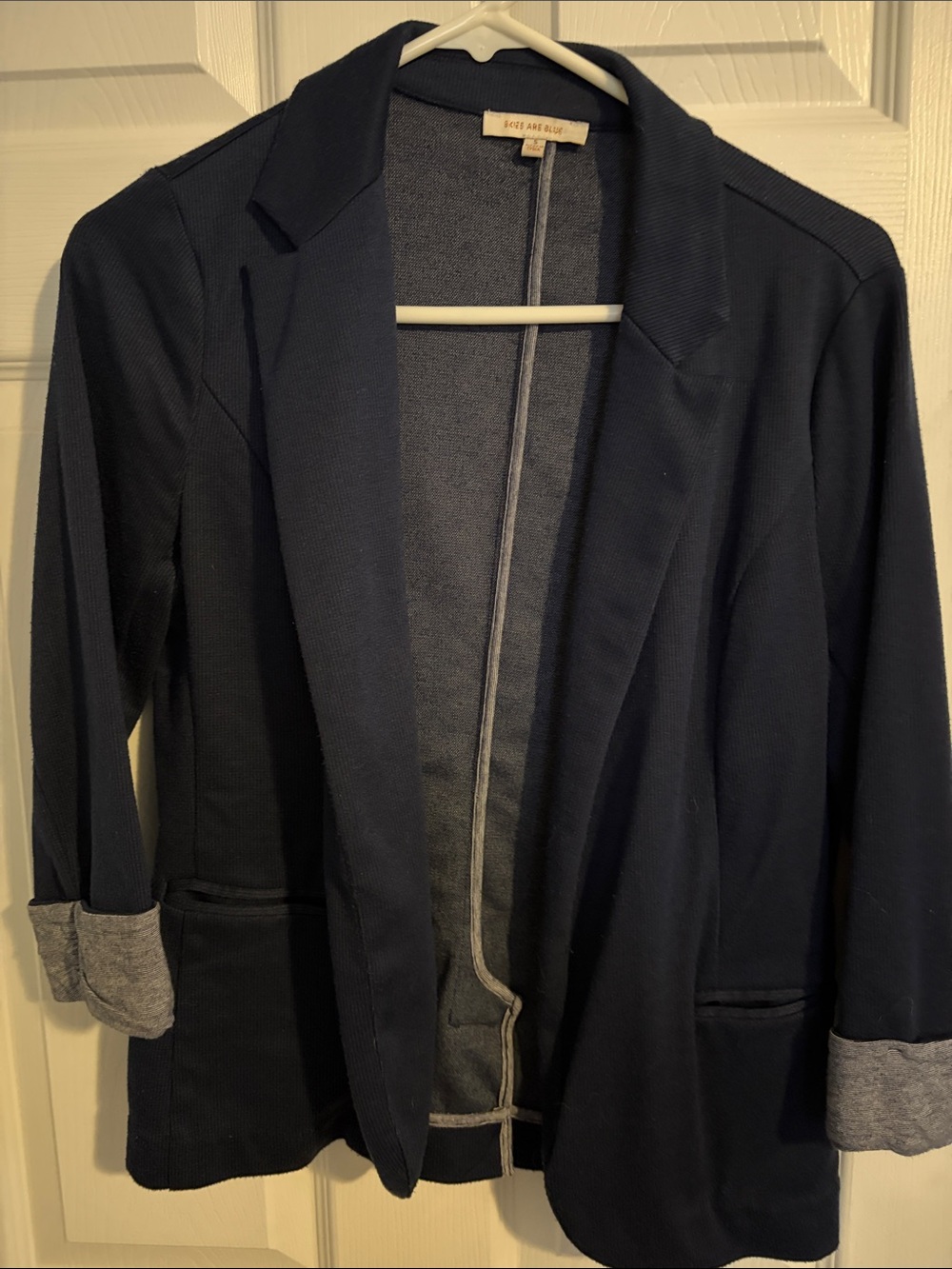 Women’s Navy Open-Front Blazer Jacket